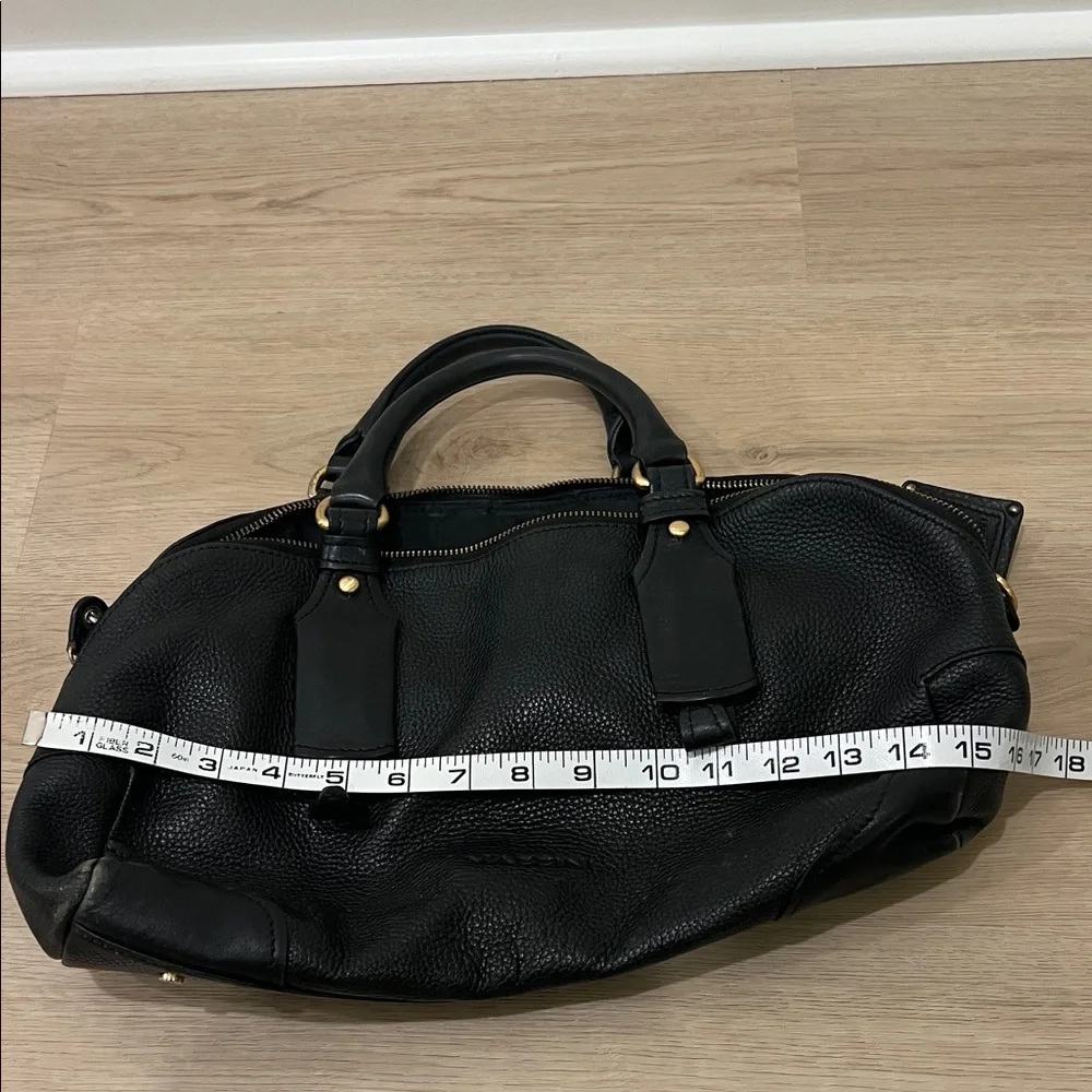 Mazzini Black Leather Handbag